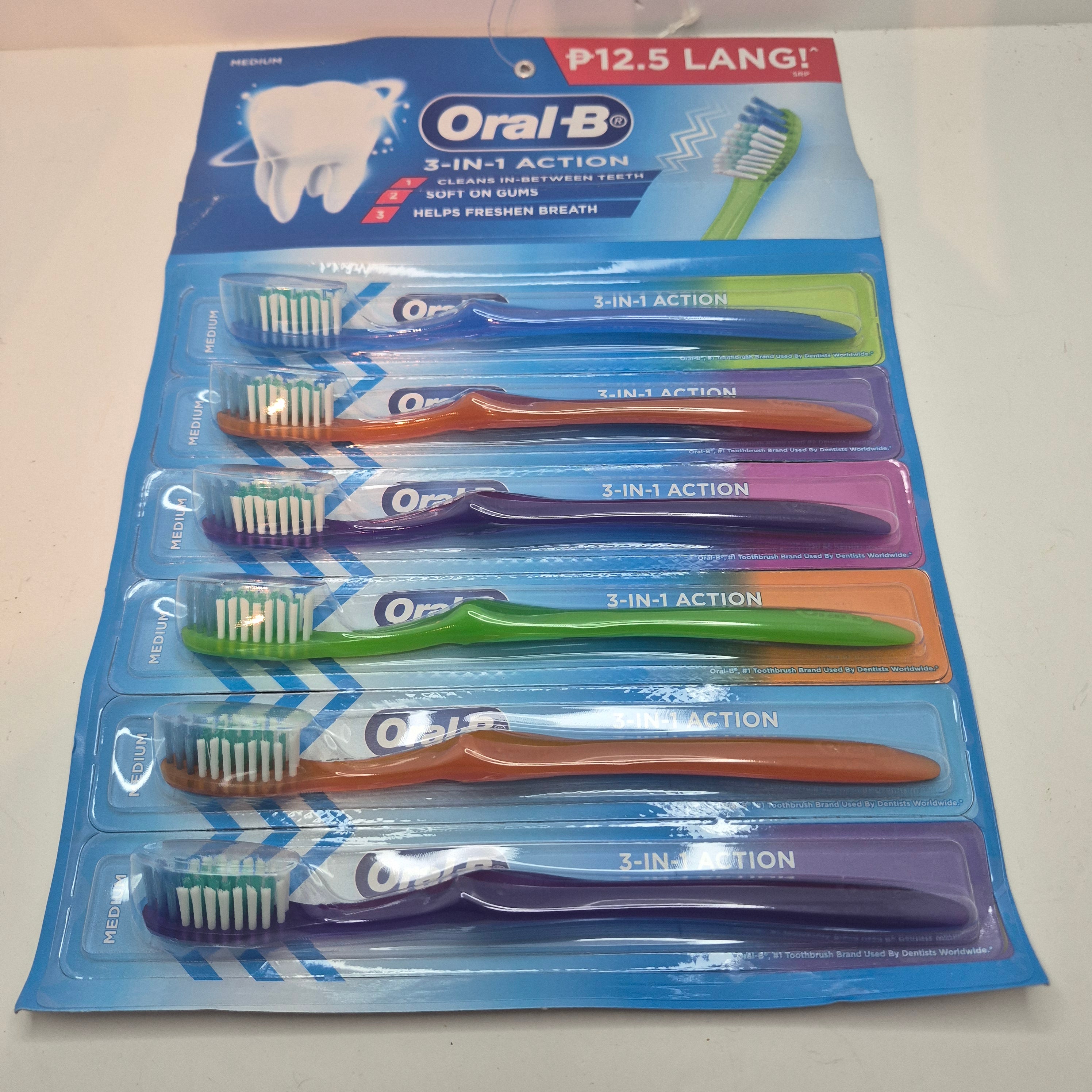 1 super value pack of Oral-B 3-IN-1 Action Toothbrushes