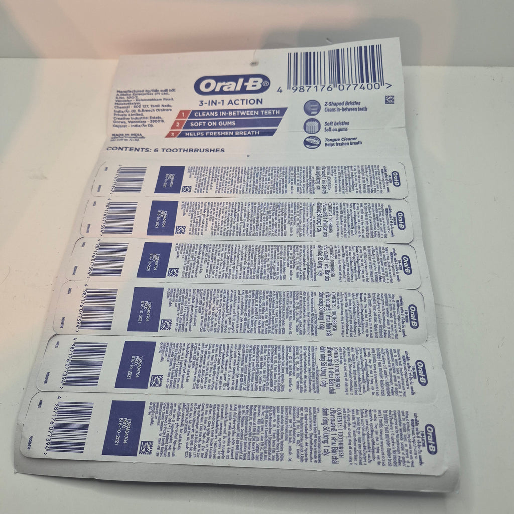 1 super value pack of Oral-B 3-IN-1 Action Toothbrushes