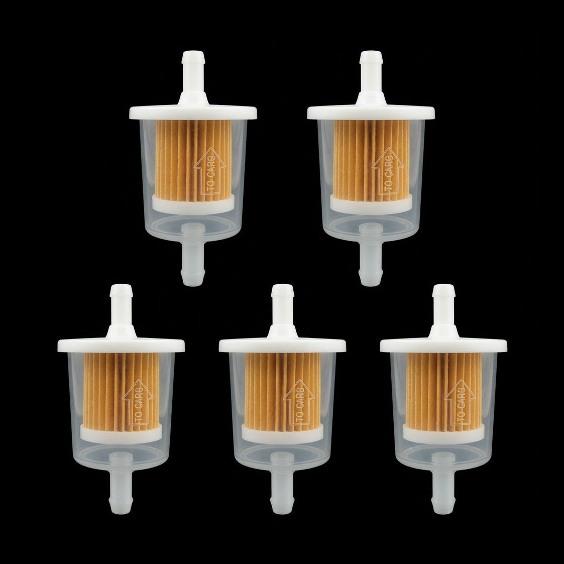 Lot of 5 - 3/8" Inline Fuel Filters (New in Box)