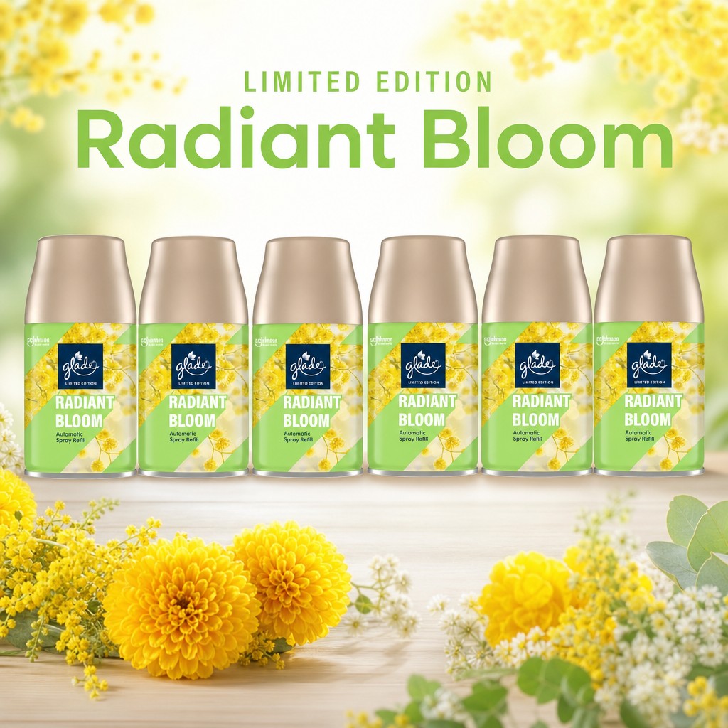 Glade Radiant Bloom Limited Edition Automatic Spray Refills – Set of 6