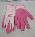 Ladie's (or Guy's) Pink & White Grip Gloves Sz MED