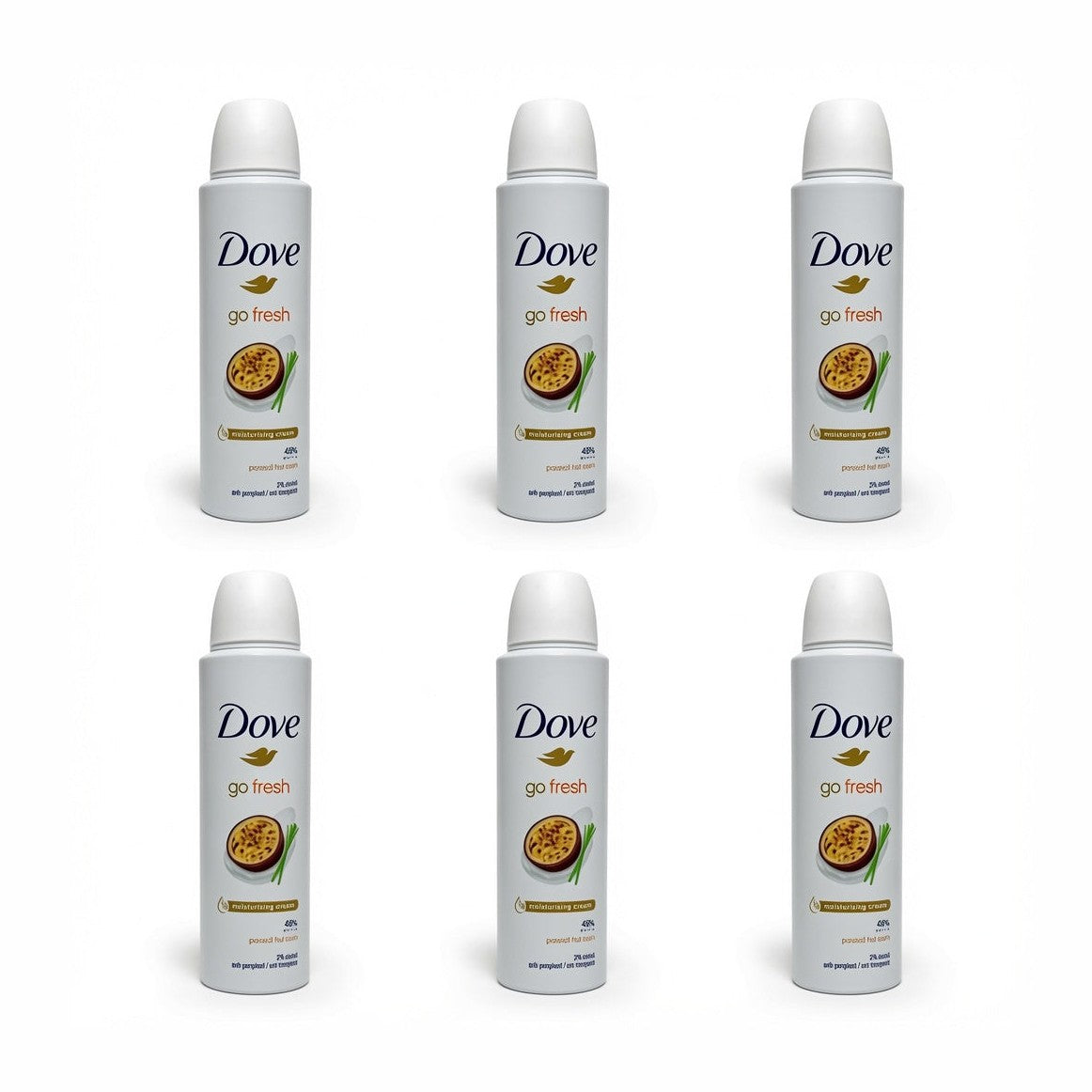6 Dove Go Fresh Passion Fruit & Lemongrass Antiperspirant Deodorant Spray