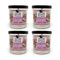 Cs of 4 FIND YOUR HAPPY PLACE SCENTED CANDLE WRAPPED IN YOUR ARMS BLUSH ROSE & MAGNOLIA 7 OZ