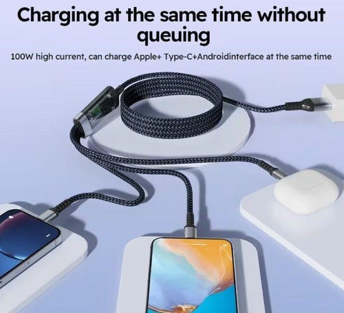 (1) One 3-in-1 FAST CHARGER 100W LED Digital Display
